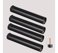 GLMGBP Lot de 4 Pieds de lit réglables et Robustes en métal, Pieds de Support de Meuble rétractables pour Armoire, canapé, lit (réglables de 18 à 20 cm, Noirs)