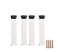 GLMGBP Lot de 4 Pieds de lit réglables, Pieds de Meuble réglables pour Cadre de canapé-lit, pièces de Rechange (réglables de 25 à 27 cm, Blanc)