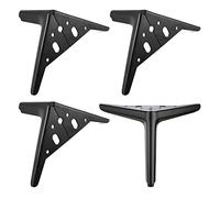 GLMGBP Lot de 4 Pieds de Meuble, Pieds de Table triangulaires en métal de Style Moderne, Pieds de canapé de Remplacement à Faire soi-même, pour lit, Armoire, bibliothèque, Pouf (150 mm, Noir)