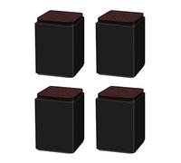GLMGBP Lot de 4 Pieds de rehausseurs de Meubles carrés en Acier Carbone, Auto-adhésifs, pour canapé, Meuble TV, lit, Chaise, supporte Une Charge de 9 000 kg (40 x 40 x 52 mm, Noir)