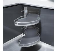 GLMGBP Meuble d'angle de Cuisine carrousel - Support de Rangement Coulissant pour Bols à épices - Chaque Plateau pivote indépendamment en Hauteur - Convient aux Coins de Cuisine