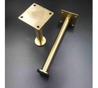 GLMGBP Pieds de Meuble, Pieds de Table, Pieds réglables, Pieds réglables, Pieds de Meuble Robustes en Acier Inoxydable avec vis (10 cm, doré, 2 pièces)