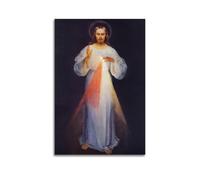 GLMHOK Poster religieux Divine Miséricorde Christ Jésus Œuvre d'art décorative sur toile Poster 50 x 75 cm