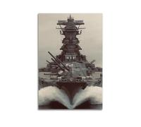 GLMHOK Poster vintage sur toile représentant un navire de guerre japonais Yamato 40 x 60 cm