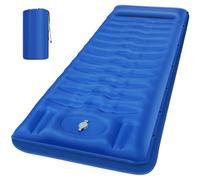 GLMNES Matelas de Couchage Gonflable Ultra léger de 15,2 cm d'épaisseur pour Camping, Pompe intégrée, Ultime pour Le Camping, la randonnée, l'airpad, Sac de Transport, kit de réparation, Matelas