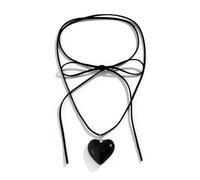 GLMOCM Collier ras du cou en forme de cœur bouffant pour femme, collier ras du cou vintage en velours noir, collier ras du cou réglable en forme de cœur gothique Y2K bijoux tendance cadeaux pour