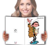 AFIE GLMX-2036 Gaston Lagaffe Maxi Grande Carte Départ Retraite ou Déménagement Signe Au Revoir Bonne Chance Continuation Pot Collègue Travail Quitter Entreprise Format A4 Géant Illustré + Enveloppe