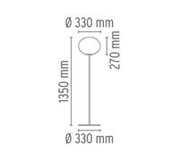 FLOS Lampadaire Glo-Ball F1 argent mat