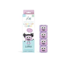 Glo Pals Lot de 4 cubes lumineux pour une expérience sensorielle unique et un spectacle de lumière magique pour une expérience de bain inoubliable (Lumi Violet)