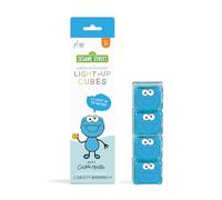 Glo Pals Sesame Street Cube lumineux activé par l'eau pour jeu sensoriel (Cookie Monster - Bleu)