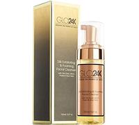 GLO24K Nettoyant pour le visage exfoliant et moussant avec or 24k, hamamélis et aloès