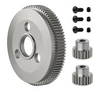 GLOBACT Ensemble d'engrenages d'éperon en acier 86T pour traxxas Slash 2WD Spur Gear Rustler 2WD Stampede 2WD 48P 86T avec pignons 17T 19T 21T pièces de rechange Traxxas 4686