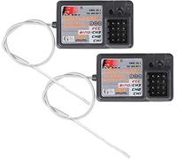 Globact Flysky FS-GR3E AFHDS Récepteur longue portée 2,4 G 3 CH pour FS-GT2 FS-GT2B FS-GT3B FS-GT3C FZ-IT4S RC Voiture Bateau (2 pièces)
