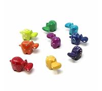 Global Crafts Figurines en stéatite Minuscule Hippopotame, Faites à la Main au Kenya, Lot de 5 Couleurs Assorties (KSASMHIPPO-5PK)