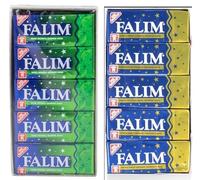 Global Daily Goods Falim Lot de 2 paquets de chewing-gums (Damla Sakiz et Nane Sakiz, sans sucre avec saveur de menthe) - 2 x 5 x 20 pièces