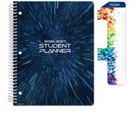 Global Datebooks Planificateur scolaire 2026-2027 pour collège et lycée, 21,6 x 27,9 cm, planificateur académique daté hebdomadaire et mensuel avec règle/marque-page et autocollants, idéal pour les