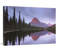 Global Gallery Mount Sinopah Reflected in Two Medicine Lake, Glacier National Park, Montana-Toile Art - 81,3 x 61 cm