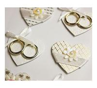 Global Gift 10 Autocollants 3D - Mariage Coeurs - Alliances
