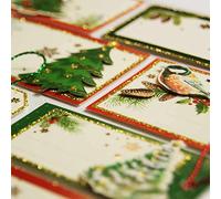 Global Gift 8 étiquettes cadeaux autocollantes sapins de Noël