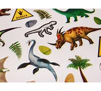 Global Gift Autocollant dinosaure - Finition argentée