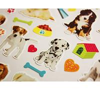 Global Gift Autocollants - Chiots et Leurs Accessoires - Paillettes