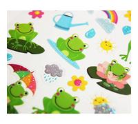 Global Gift Autocollants - Grenouilles - Paillettes - 1,8 cm