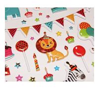 Global Gift Autocollants réutilisables - Relief 3D - Anniversaire & Animaux