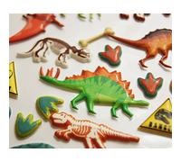 Global Gift Autocollants réutilisables - Relief 3D - Dinosaures et fossiles