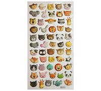 Global Gift Autocollants Tweeny Foamy Faces Animals