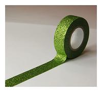 Global Gift Masking Tape - Kaki - Paillettes - Repositionnable - 15 mm x 10 m