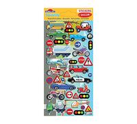 Global Gift Scène à décorer pour enfants Sur la route ! Stickers Puffies