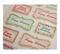 Global Gift Stickers - Etiquettes 'Happy Birthday' - 1,8 cm