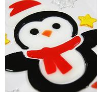 Global Gift Stickers gel Noël pour fenêtre Pingouin de Noël