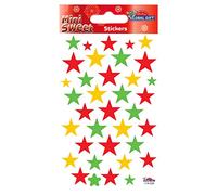 Global Gift Stickers Noël - Étoiles Multicolores