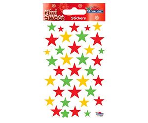 Global Gift Stickers Noël - Étoiles Multicolores