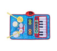 Global Gizmos 50770 Twin 2 En 1 Musical Pour Enfant Tapis De Jeu Clavier Et Kit De Batterie