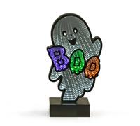 Global Gizmos Lumière fantôme Infinity / Miroir double face Halloween / Couleurs vives / Lampe fibre optique multicolore / Décoration d'Halloween alimentée par USB (46379)