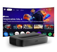 [Global Google TV] Projecteur Intelligent Mini UST Triple Laser WUPRO Cinema G3, 600 Lumens ANSI, Mise au Point Automatique 1080P pour Cinéma Maison, Extérieur (Black)