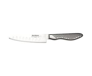 Global Knives GS-57 Couteau Santoku cannelé avec lame de 11 cm en acier inoxydable Cromova 18
