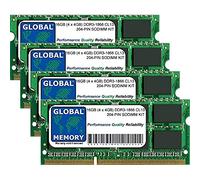 GLOBAL MEMORY 16Go (4 x 4Go) DDR3 1866MHz PC3-14900 204-PIN SODIMM MÉMOIRE RAM KIT pour Intel iMac 27 Pouces Retina 5K (Fin 2015)