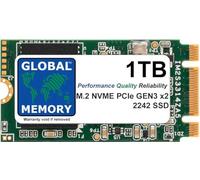 GLOBAL MEMORY 1To M.2 2242 PCIe Gen3 x2 NVMe B+M KEY WWAN Solid State Drive (SSD) pour LENOVO IDEAPAD 3 530S/THINKPAD V15 P52S X280 T470P T480S T480 T495 L495 L480 L495 L480 L495 L480 L495 L480 L495