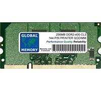 GLOBAL MEMORY 256Mo 144-PIN DDR2 SODIMM MÉMOIRE RAM pour IMPRIMANTES (CC415A, CLP-MEM202, 311-9272, CB423A, MDDR2-256)