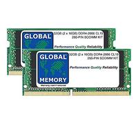 GLOBAL MEMORY 32Go (2 x 16Go) DDR4 2666MHz PC4-21300 260-PIN SODIMM MÉMOIRE RAM KIT pour Mac Mini (2018)