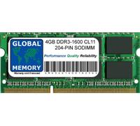 GLOBAL MEMORY 4Go DDR3 1600MHz PC3-12800 204-PIN SODIMM MÉMOIRE RAM pour Intel Mac Mini (Fin 2012) & Mac Mini Serveur (Fin 2012)