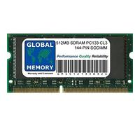 GLOBAL MEMORY 512Mo PC133 133MHz 144-PIN SDRAM SODIMM MÉMOIRE RAM pour Clamshell/Neige iBook G3 & POWERBOOK G3/G4