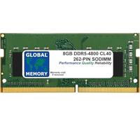 GLOBAL MEMORY 8 Go DDR5 4800 MHz PC5-38400 262 broches SODIMM MODULE DE MÉMOIRE RAM COMPATIBLE AVEC LES ORDINATEURS PORTABLES/NOTEBOOKS