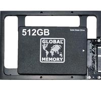 GLOBAL MEMORY Disque dur SSD SATA 2 512 Go 7 mm 3,5" pour IMAC (2001-2002 - 2003-2005 - 2006-2007 - 2008-2009)
