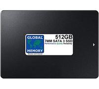 GLOBAL MEMORY Disque dur SSD SATA 3 512 Go 7 mm 2,5" pour IMAC (2012-2013 - 2014-2015 - 2017-2019)