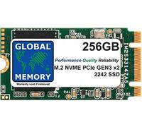 GLOBAL MEMORY Disque dur SSD SSD M.2 2242 PCIe Gen3 x2 NVMe B+M Key WWAN pour Lenovo Ideapad 3 530S/Thinkpad V15 P52S X280 T470P T480S T480 T495 L490 256 Go T580