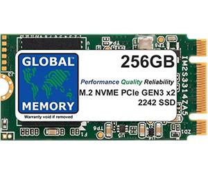 GLOBAL MEMORY Disque dur SSD SSD M.2 2242 PCIe Gen3 x2 NVMe B+M Key WWAN pour Lenovo Ideapad 3 530S/Thinkpad V15 P52S X280 T470P T480S T480 T495 L490 256 Go T580